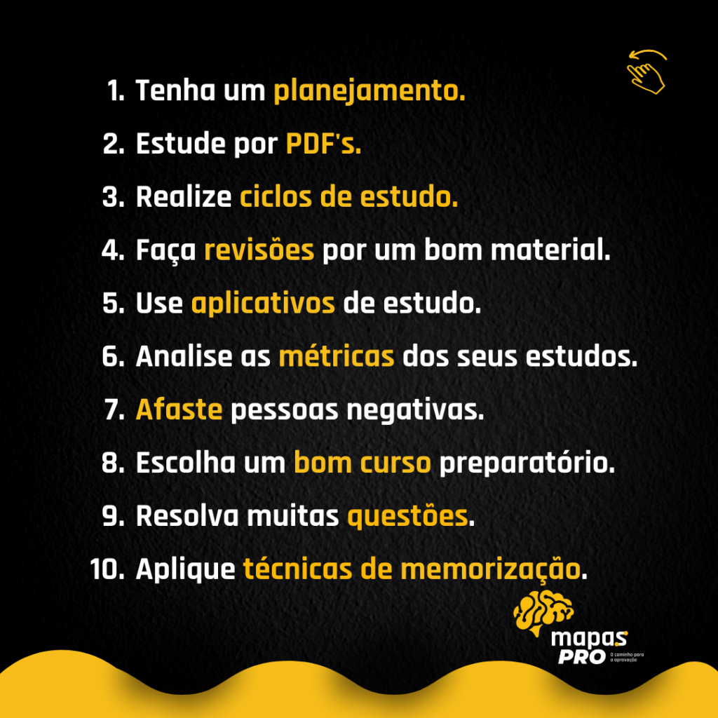 10 dicas para acelerar a sua aprovação