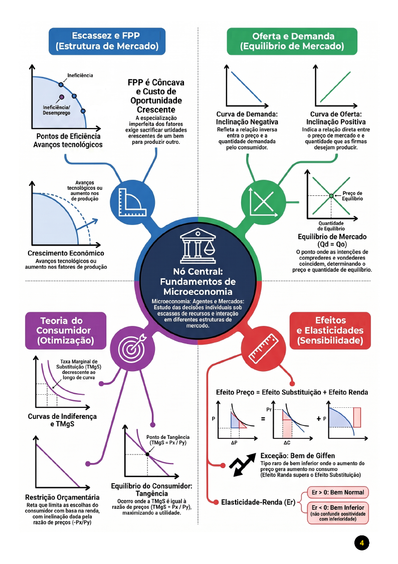 Resumo esquematizado sobre fundamentos de Microeconomia