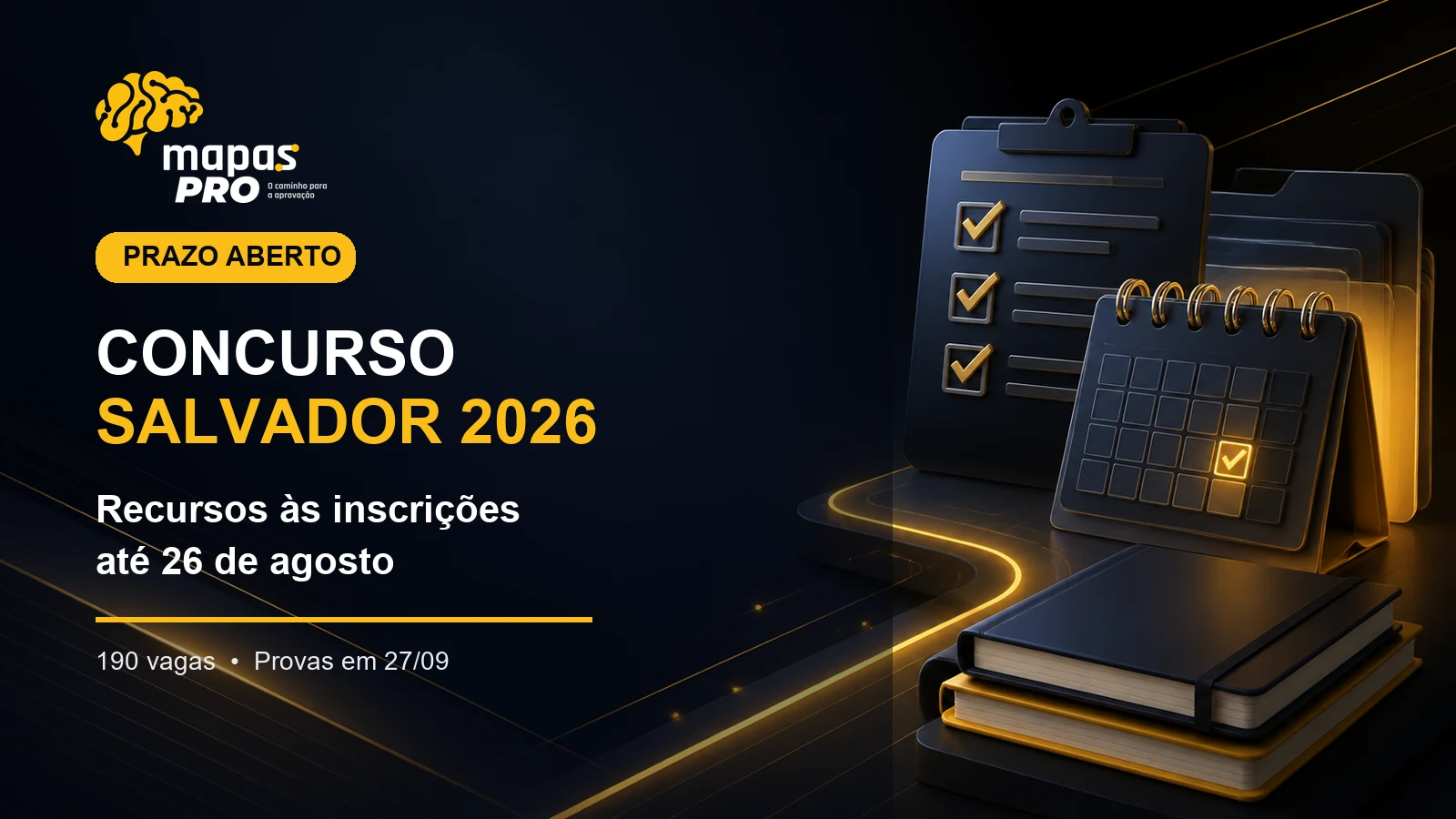 Concurso Salvador 2026: recursos às inscrições até 26 de agosto