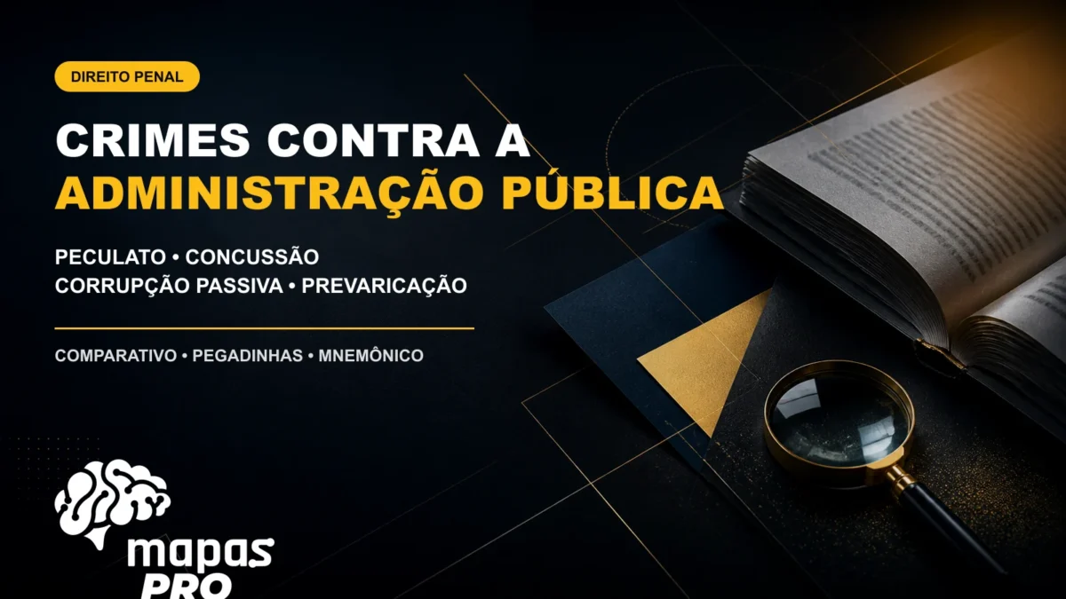 Crimes contra a Administração Pública: peculato, concussão, corrupção passiva e prevaricação
