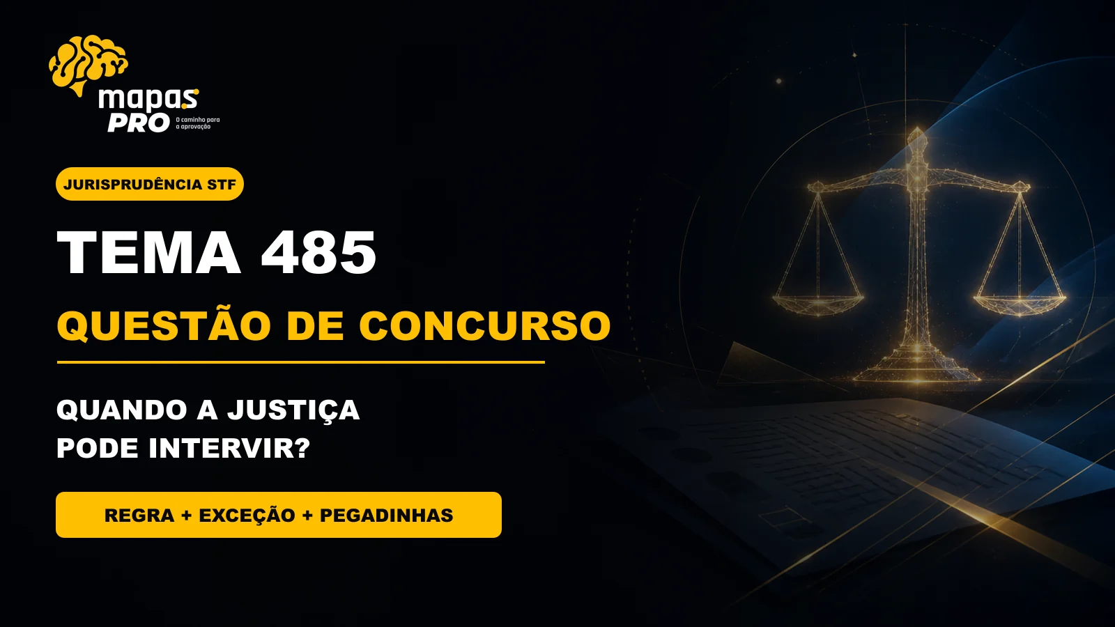 Tema 485 do STF sobre controle judicial de questões e critérios de correção em concursos públicos