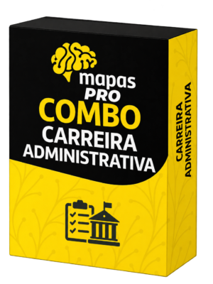 Capa do Combo Carreira Administrativa com resumos esquematizados para concursos