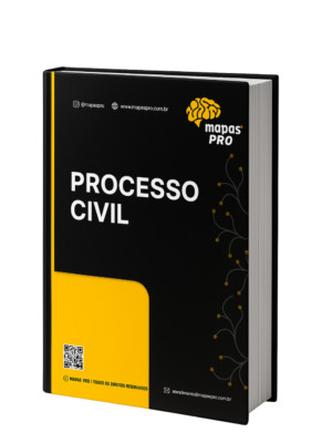 Capa do material Direito Processual Civil para concursos — resumos esquematizados Mapas Pro