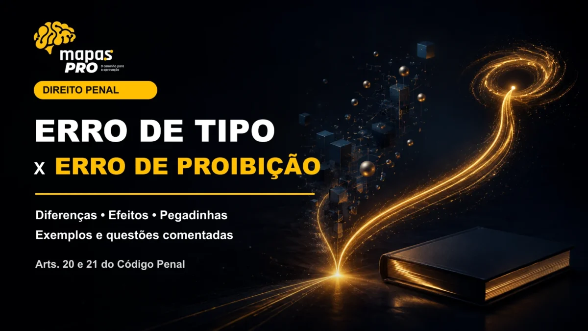 Erro de tipo e erro de proibição para concursos com diferenças, efeitos e pegadinhas